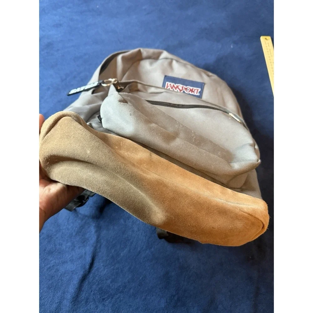 JanSport Right Pack Backpack Gray Suede Bottom Mens Bag
